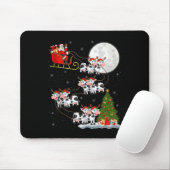 Cattle Cow Santa Sleigh Flying Funny Magical Chris Mousepad (Mit Mouse)