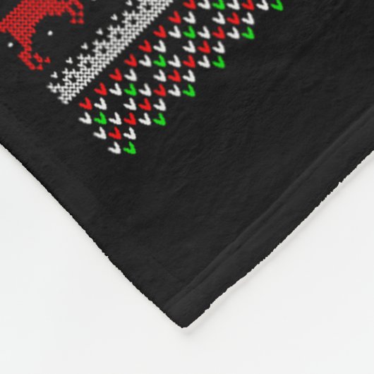 Cattle Cow Ugly Christmas Sweaters Holiday Santa C Fleecedecke (Ecke)