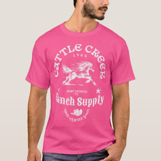 Cattle Creek Running Horse White Logo T-Shirt