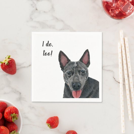 Cattle Dog Custom Cocktail Napkin Serviette (Beispiel)