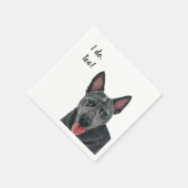 Cattle Dog Custom Cocktail Napkin Serviette (Ecke)