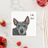 Cattle Dog Custom Cocktail Napkin Serviette (Beispiel)
