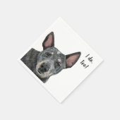 Cattle Dog Custom Cocktail Napkin Serviette (Ecke)