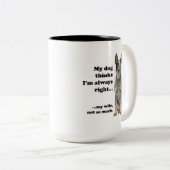 Cattle Dog / Ehefrau Tasse (VorderseiteRechts)