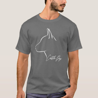 Cattle Dog Hundemutter Hunde Profil Mädchen T-Shirt