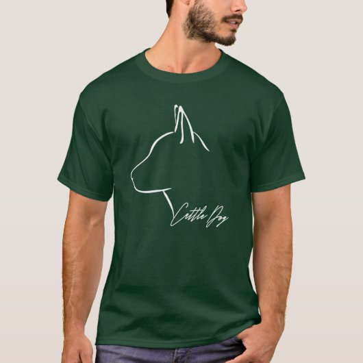 Cattle Dog Hundemutter Hunde Profil Mädchen T-Shirt (Vorderseite)