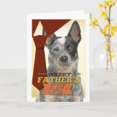 Cattle Dog Vatertag Card Karte (Gelbe Blume)