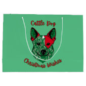 Cattle Dog Weihnachtswünsche Große Geschenktüte (Rückseite)