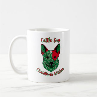 Cattle Dog Weihnachtswünsche Kaffeetasse