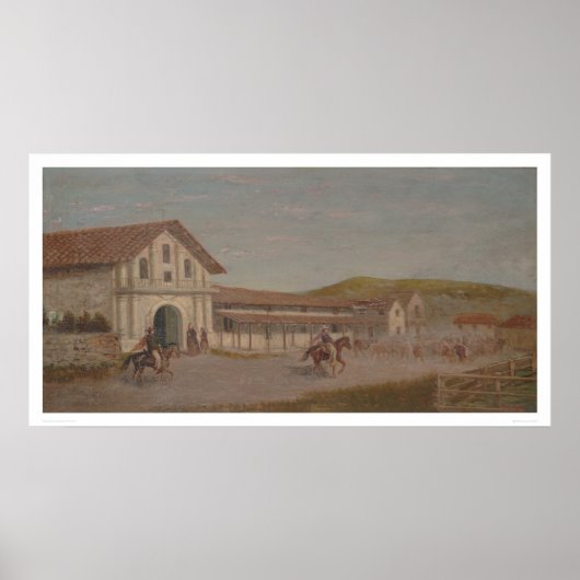 Cattle drove at Mission Dolores, Calif. (1243) Poster (Vorne)