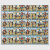 Cattle Roundup Boy's Birthday Personalize Name Geschenkpapier (Flach)