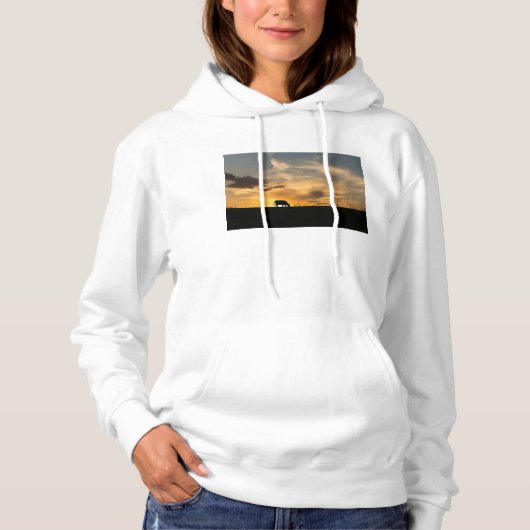 Cattle Sunset Silhouette Hoodie (Vorderseite)