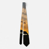 Cattle Sunset Silhouette Neck Tie Krawatte (Rückseite)