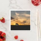 Cattle Sunset Silhouette Serviette (Beispiel)