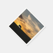 Cattle Sunset Silhouette Serviette (Ecke)