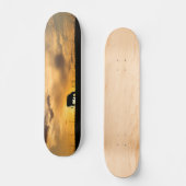 Cattle Sunset Silhouette Skateboard (Vorderseite)