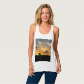 Cattle Sunset Silhouette Tank Top (Vorderseite Vollansicht)