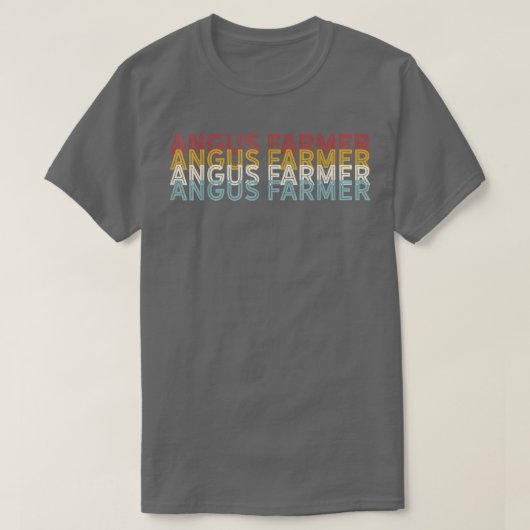 Cattle Vintage Cow Angus Farmer T-Shirt (Design vorne)