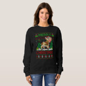 Cattle  Xmas Tree Lights Ugly Santa Cattle Christm Sweatshirt (Vorne ganz)