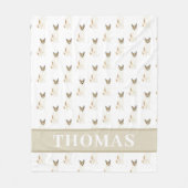 Cattledog Heeler (Red White) Pink & White Fleecedecke (Vorderseite)