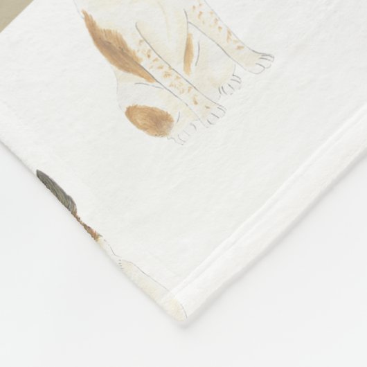 Cattledog Heeler (Red White) Pink & White Fleecedecke (Ecke)