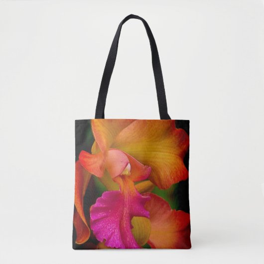 Cattleya Orchid Portrait Tasche (Vorderseite)