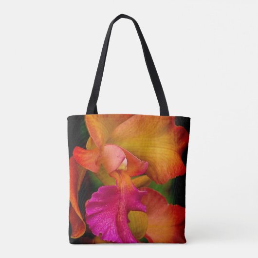 Cattleya Orchid Portrait Tasche (Rückseite)