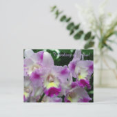 Cattleya Orchid Purple Flowers Postkarte (Stehend Vorderseite)