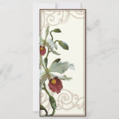 Cattleya Orchid taupe braun - Einladung zur Hochze (Rückseite)