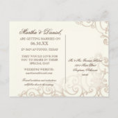 Cattleya Orchid Taupe - Save the Date Postkarte (Rückseite)