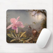 Cattleya Orchid und Drei Hummingvögel Mousepad (Mit Mouse)