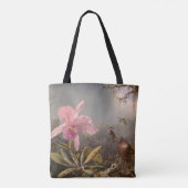 Cattleya Orchid und Drei Hummingvögel Tasche (Rückseite)