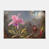 Cattleya Orchid und Three Hummingbirds by Heade Fußmatte (Vorderseite)