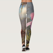 Cattleya Orchid und Three Hummingbirds by Heade Leggings (Rückseite)