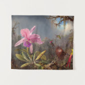 Cattleya Orchid und Three Hummingbirds by Heade Wandteppich (Vorderseite (Horizontal))