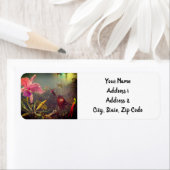 Cattleya Orchid und Three Hummingbirds Heade (Insitu)