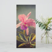 Cattleya Orchid und Three Hummingbirds Heade Card (Stehend Vorderseite)