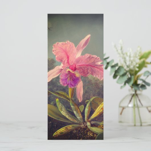 Cattleya Orchid und Three Hummingbirds Heade Card (Stehend Vorderseite)