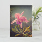 Cattleya Orchid und Three Hummingbirds Heade Einladung (Stehend Vorderseite)