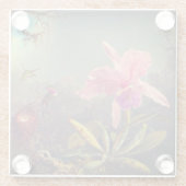 Cattleya Orchid und Three Hummingbirds Heade Glasuntersetzer (Rückseite)