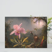 Cattleya Orchid und Three Hummingbirds (Heade) Karte (Stehend Vorderseite)