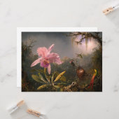 Cattleya Orchid und Three Hummingbirds (Heade) Karte (Vorderseite/Rückseite Beispiel)