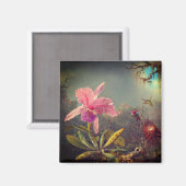 Cattleya Orchid und Three Hummingbirds Heade Magnet (Vorderseite/Rückseite)