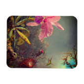 Cattleya Orchid und Three Hummingbirds Heade Magnet (Horizontal)