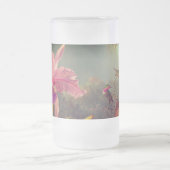 Cattleya Orchid und Three Hummingbirds Heade Mattglas Bierglas (Mittel)