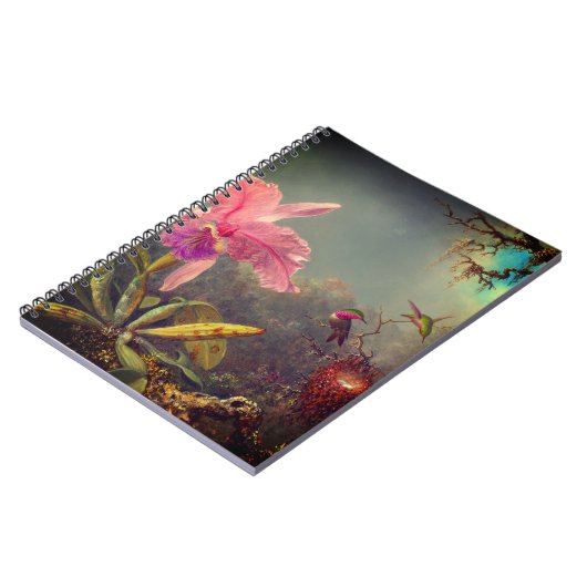 Cattleya Orchid und Three Hummingbirds Heade Notizblock (Linke Seite)