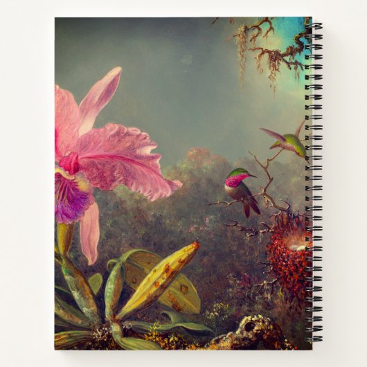 Cattleya Orchid und Three Hummingbirds Heade Notizblock (Rückseite)