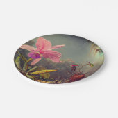 Cattleya Orchid und Three Hummingbirds Heade Pappteller (Schrägansicht)