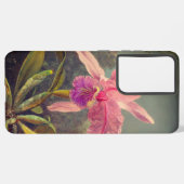 Cattleya Orchid und Three Hummingbirds Heade Samsung Galaxy Hülle (Linke Seite)