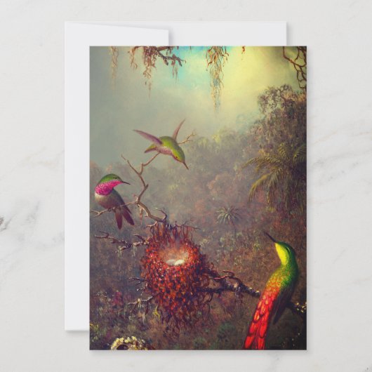 Cattleya Orchid und Three Hummingbirds Heade Save The Date (Vorderseite)